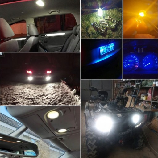 LED ŽIAROVKA W5W 12V 1XF10 CELOSKLENÁ 2 KS. BIELE PARKOVACIE SVETLO
