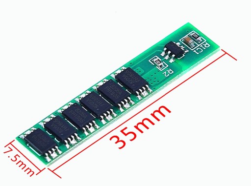 1S BMS 3,7V 15A Li-ion 18650 MIKRO ROZMERY