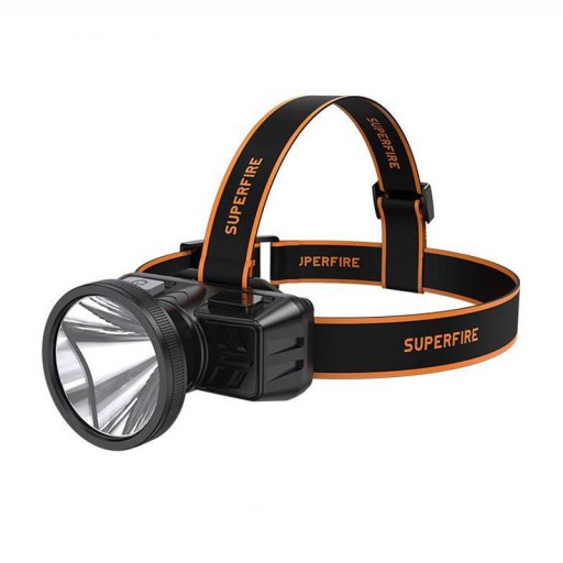 SUPERFIRE NABÍJAČNÁ ČELOVKA VÝKONNÁ HLAVOVÁ LAMPA USB LED LAMPA IP42