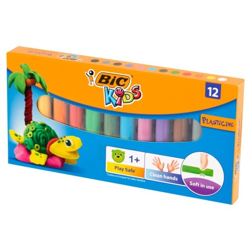 Plastelína bezpečná pre deti 1+ 12 BIC farieb