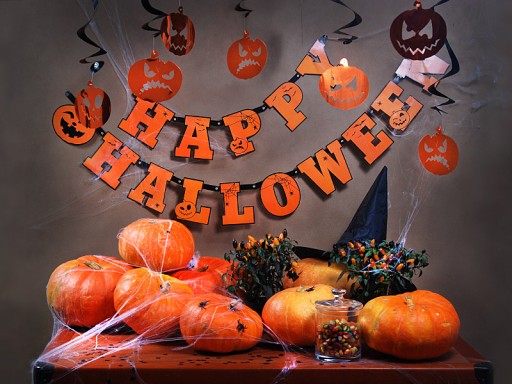 HALLOWEENSKÁ DEKORÁCIA GARLANDY 'HAPPY HALLOWEEN'
