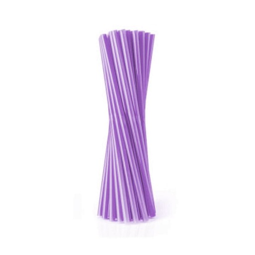 PAPIEROVÉ SLAMKY NA NÁPOJE 19CM FIALOVÁ 10KS