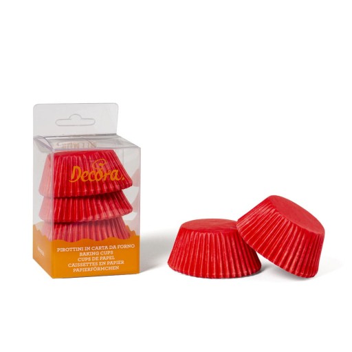 Košíčky na muffiny 50x32mm Decora Red 75 ks