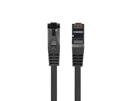 PATCHCORD CAT.8.1 S/FTP LSZH CU 1M BLACK FLUKE PASSED LANBERG