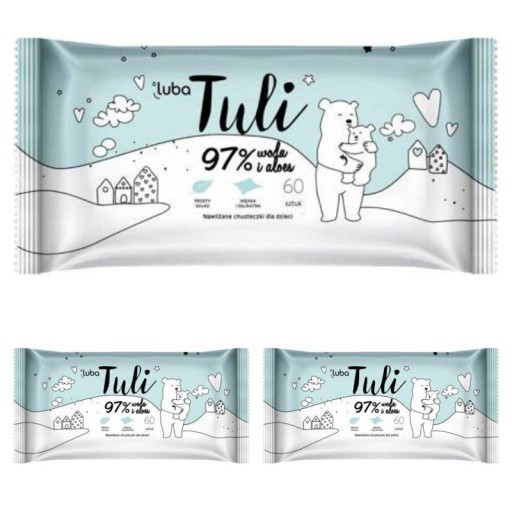 Luba Tuli vlhčené obrúsky pre deti s aloe 60ks x 3ks