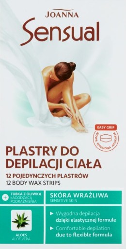 JOANNA SENSUAL Náplasti na depiláciu tela 12 kusov