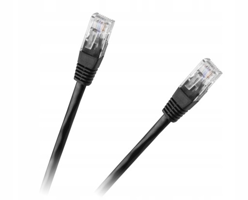 Patchcord kábel UTP 8c zástrčka-zástrčka 0,5m CCA čierna