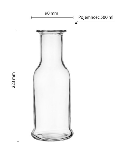 500 ml sklenená karafa na džús, vodu, 0,5 litra