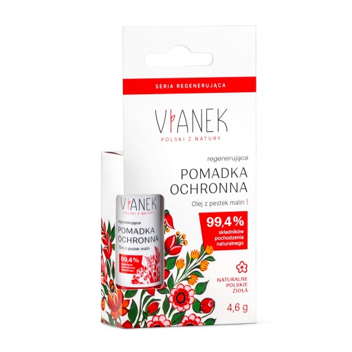 VIANEK Regeneračný OCHRANNÝ RUŽ NA RUŽ 4,6 g PRÍRODNÝ