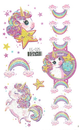 Umývateľné tetovanie pre deti GLITTER UNICORNS EG025