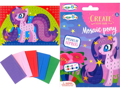 Kniha My Little Pony lepená číslami