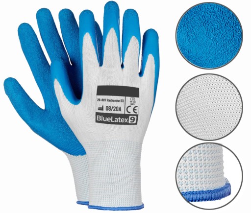 RUKAVICE PRACOVNÉ RUKAVICE SILNÉ LATEXOVÉ 10