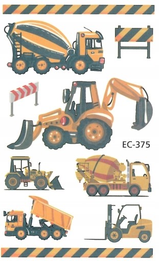 Umývateľné tetovanie pre deti EXCAVATOR EC375