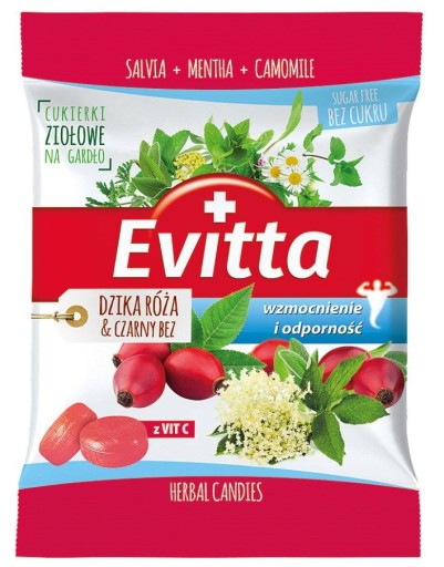 Bylinkové cukríky bez cukru s vitamínom C, príchuť dz