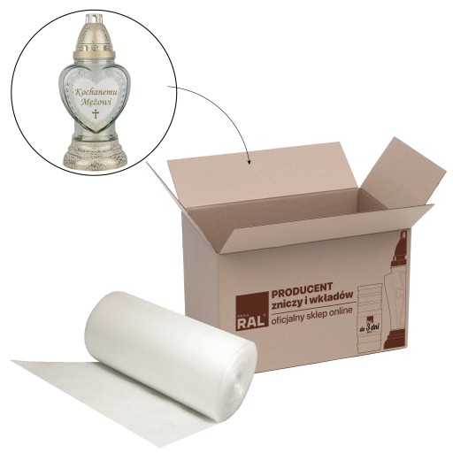 Sviečka s venovaním môjmu milovanému manželovi 26 cm Biela DP319 Sklenená sviečka
