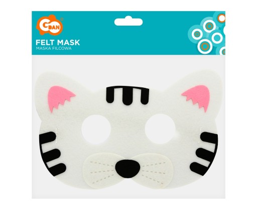 Mačacie maska Kitten Felt na elastickom páse Karnevalový kostým Kinderball Kitty