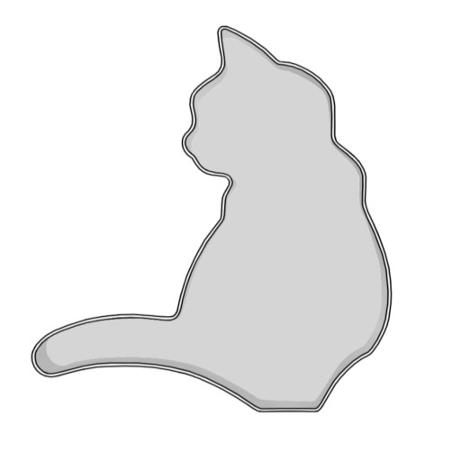Vykrajovačka Kitty, vykrajovačka mačiek, sediaca mačka, na perníčky, 7 cm