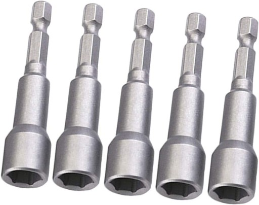 Sada 5 ks 8 mm HEX MAGNETICKÁ ZÁSUVKA NA Skrutkovač Farmer zásuvky