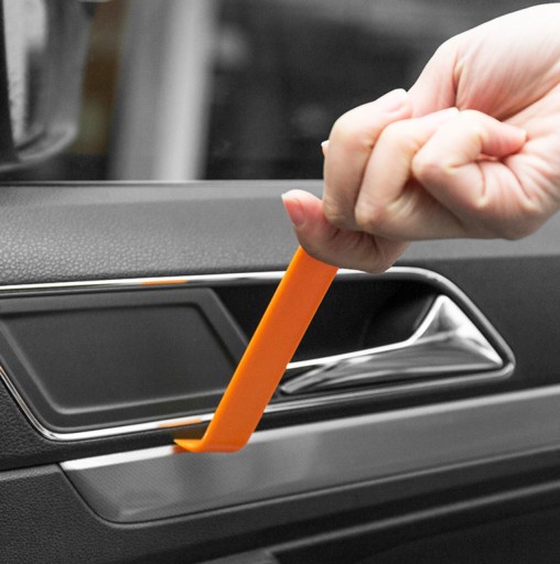 Sťahováky, kľúče, náradie na demontáž čalúnenia, 4 kusy, oranžové