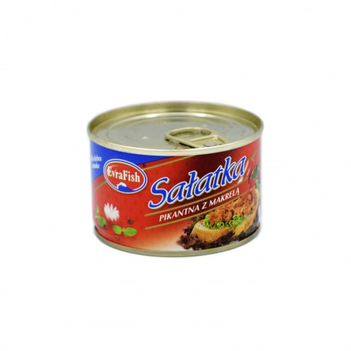 Pikantný ŠALÁT S MAKRELOU, konzerva EvraFish 165g