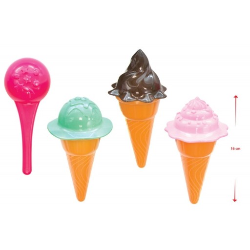 Formičky na ZMRZLINU 3KS 11830 MOCHTOYS ZÁBAVA V PIESKU