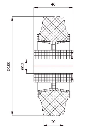 KOLESO PRE STROJ KOMPRESOROVÝ VOZÍK 100 mm 60 kg VOZÍK