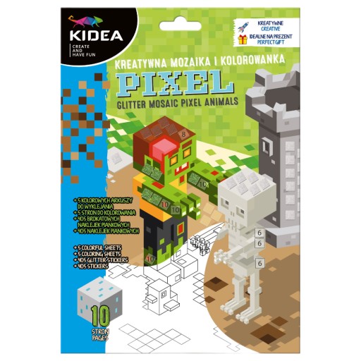 Omaľovánka + kreatívna mozaika pre chlapca MINECRAFT KIDEA set