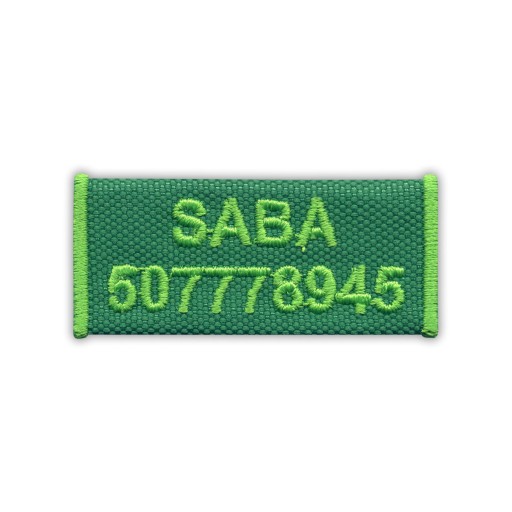 Vyšívaná ADRESA so suchým zipsom, šírka 4 cm
