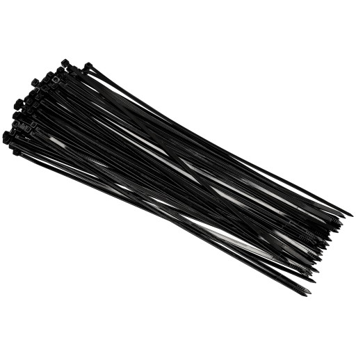 Sťahovacie pásky 4,6x350mm Čierna 100 ks
