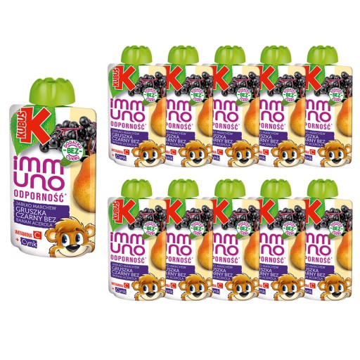 KUBUŚ Immuno Pear Mousse Čierna baza 100g 10 kusov