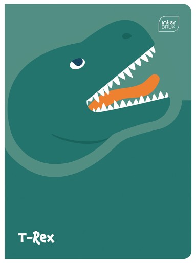 Zápisník A5/16 Mriežka 70g UV Dinosaurs Interprint