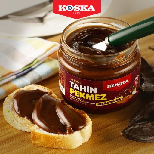 Nátierkový krém s tahini a karobovou melasou 350g Koska