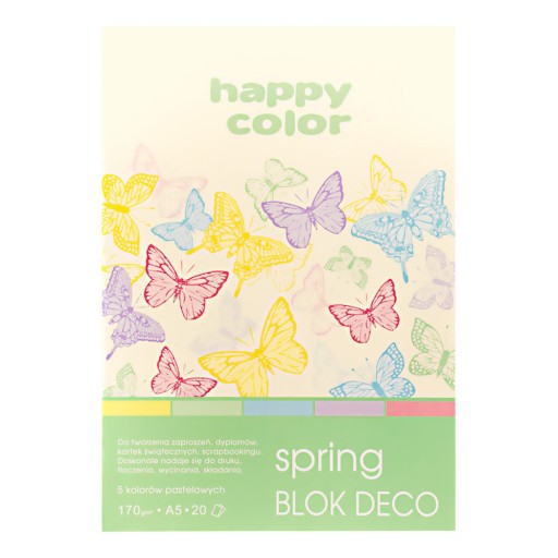 HAPPY COLOR BLOCK DECO A5 170g JARNÁ PASTEL