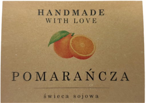 Ozdobné nálepky na sójové sviečky ORANŽOVÉ