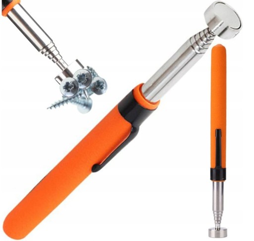 TELESKOPICKÝ MAGNETOVÝ MAGNETICKÝ UCHOVÁVAČ SILNÝ DLHÝ 84CM S Klipom