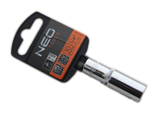 NEO TOOLS ŠESTIHRANNÁ ZÁSUVKA DLHÁ 1/4, 10 MM, S 08-243