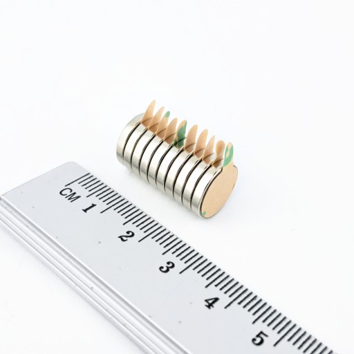 NEODYMOVÝ MAGNET 12x2 mm VALEC S LEPIKOM - 10 KS