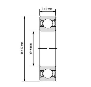 Ložisko MR 106 ZZ / 6x10x3 mm