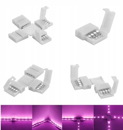 T-konektor pre 10mm RGB LED pásy