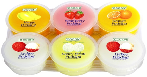 Ovocný puding s Nata de Coco, rôzne príchute 6x80g
