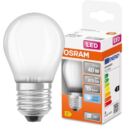LED žiarovka SMALL BALL E27 4W = 40W 4000K OSRAM