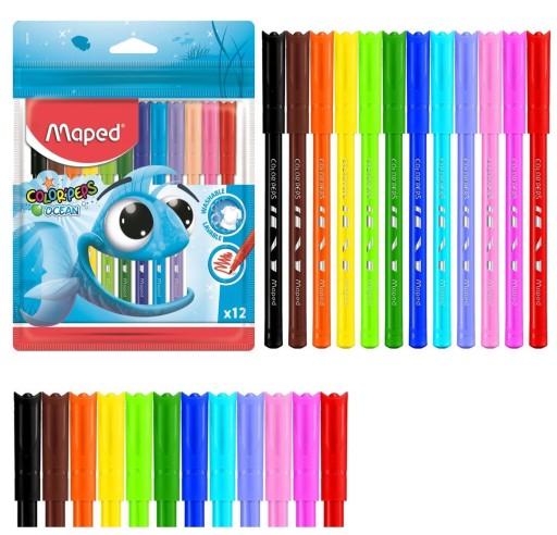 Popisovacie perá 12 farieb Maped ColorPeps Ocean