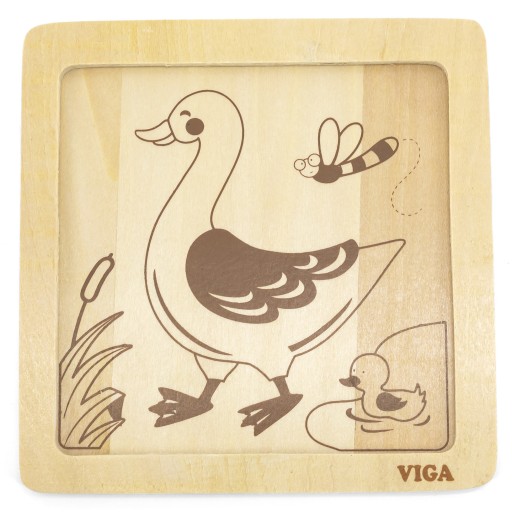 VIGA HANDY DREVENÁ KAČIČKA PUZZLE 4EL EDU