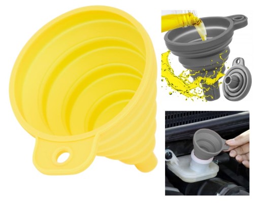 SKLADACÍ SILIKÓNOVÝ lievik do auta DUNLOP, PRIEMER 9CM