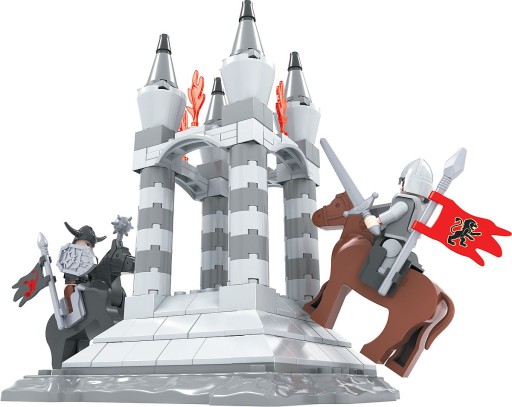 Stavebné bloky Knights Signal Tower Battle CASTLE KNIGHT kreatívne kompatibilné