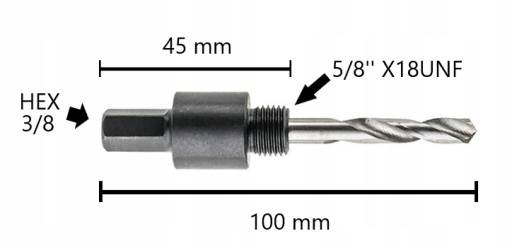 Dierovacia píla na drevo, kov, korunka 14mm, pílka na bimetal + HEX adaptér