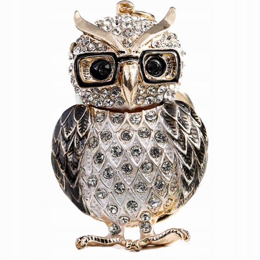KEYRING Owl Keychain Owl Rhinestones