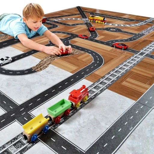 CESTNÁ PÁSKA PRE DETI SAMOLEPIACA STREET TRACKS NÁLEPKA ULIČNÉ NÁLEPKY
