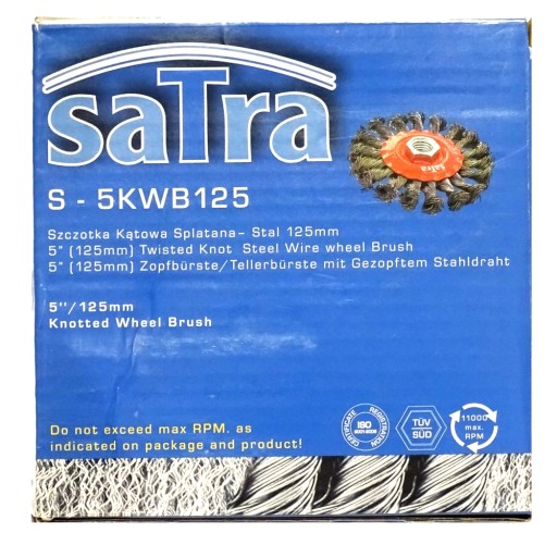 Drôtená kefa na brúsku 125mm točený drôt