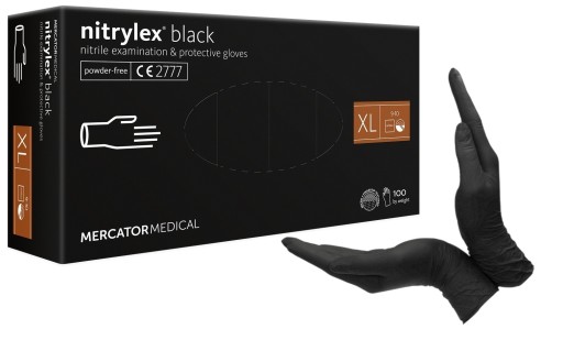 Rukavice Čierne nitrilové rukavice XL 100 kusov